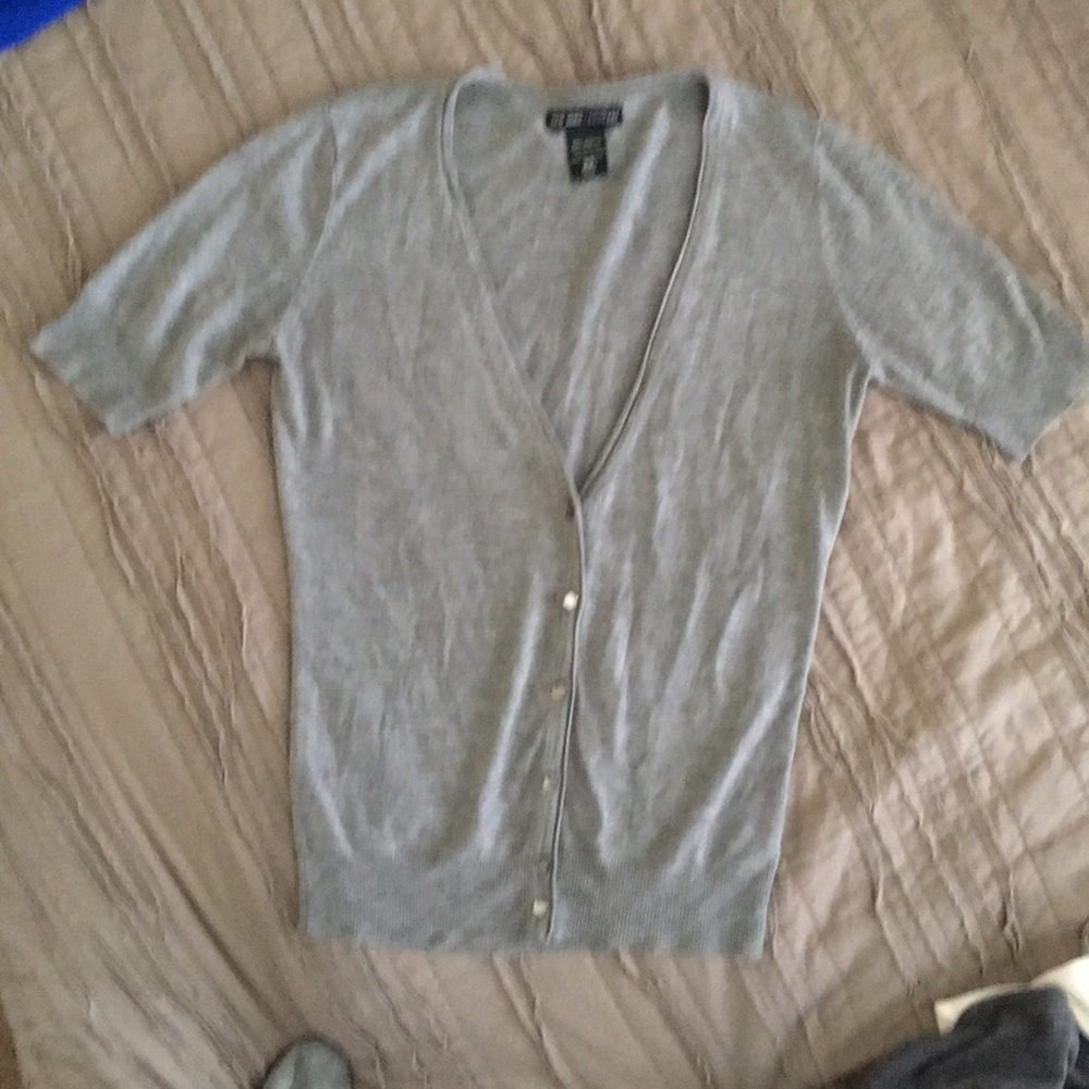 Gray cardigan
